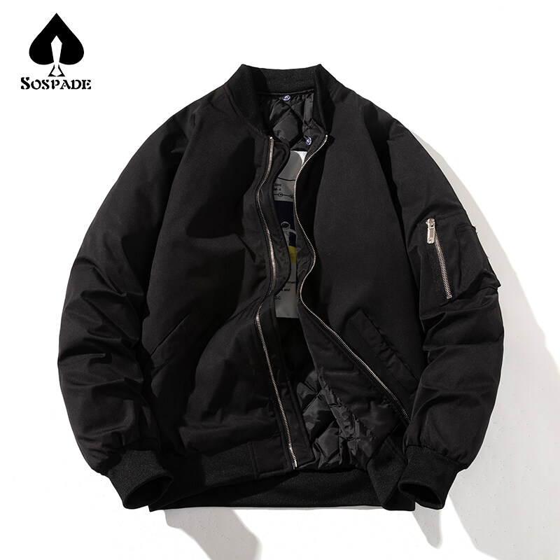 Custom Winter Zipper Pockets Mens Bomber Puff Jacket NO.6