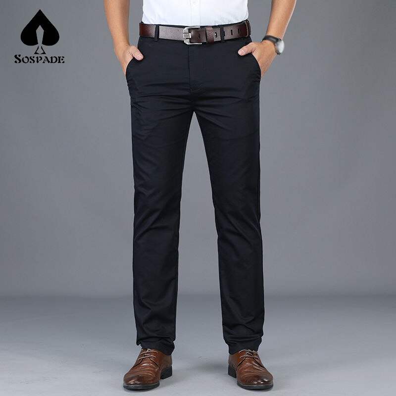 Oem/Odm Streetstyle Wholesale Blank Office Khaki Mens Golf Pants Black Cotton Spandex Chino Casual Men Golf Trousers