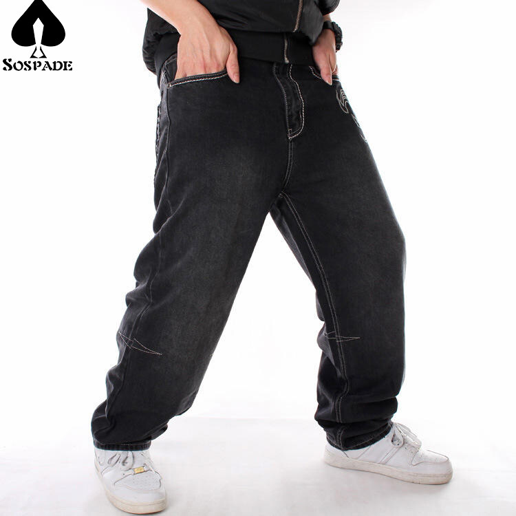 Customize Designer Men's Skateboard Pants Street Hip-hop Jeans Embroidery Loose Casual Long Pants Plus Size