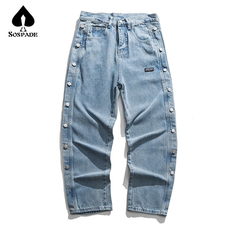 Custom Autumn 2023 Men Denim Jeans Pants Designer For Man High Quality -Blue