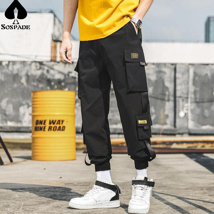 Custom Men's Jogging Trousers Tactical Pant Multi Pockets Hip Hop Cargo Pants For Men