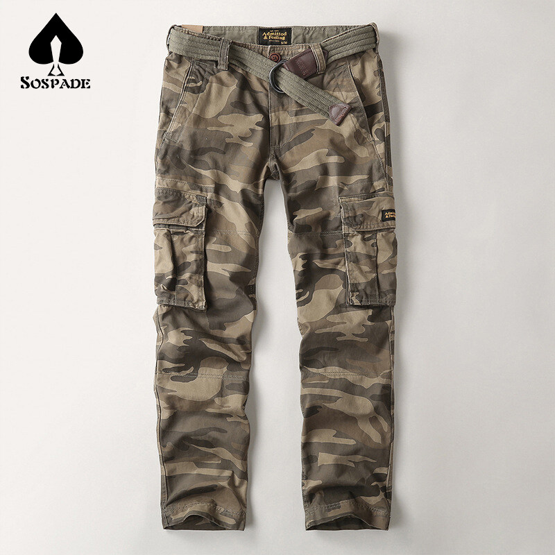 Custom Cargo Pants Solid Color Hip-hop Multi Pocket Plus Size Sports Casual Cargo Pants For Men