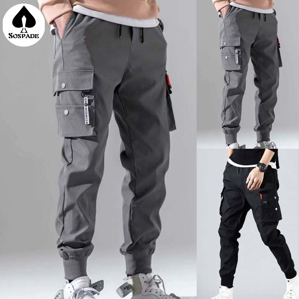 customization Multi-pocket Cargo Pants Custom Elastic Plus Size Men's Pants &amp; Trousers Cargo Trousers