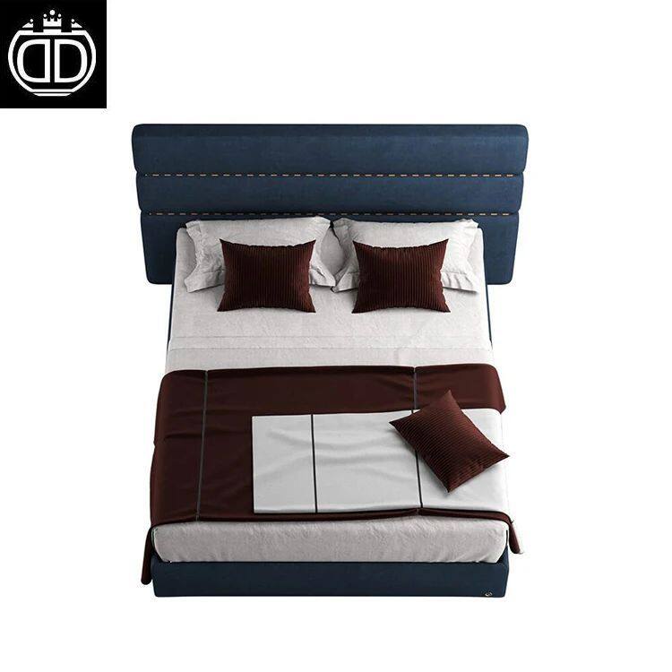 New Design Bed Room Furniture Sets Modern Italian Luxury Velvet Tufted Bed