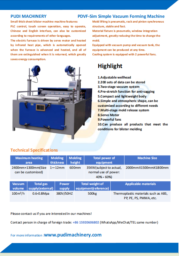 Introducing the PDVF-Sim Simple Vacuum Forming Machine