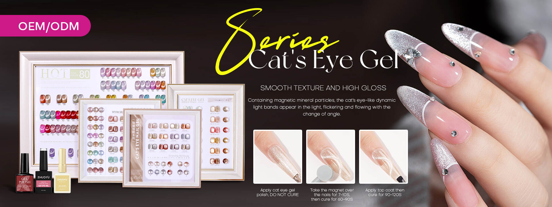 Builder gel Hard Gel HEMA-Free/TPO-Free Gel Cat Eye Gel Polish Top And Base Coat