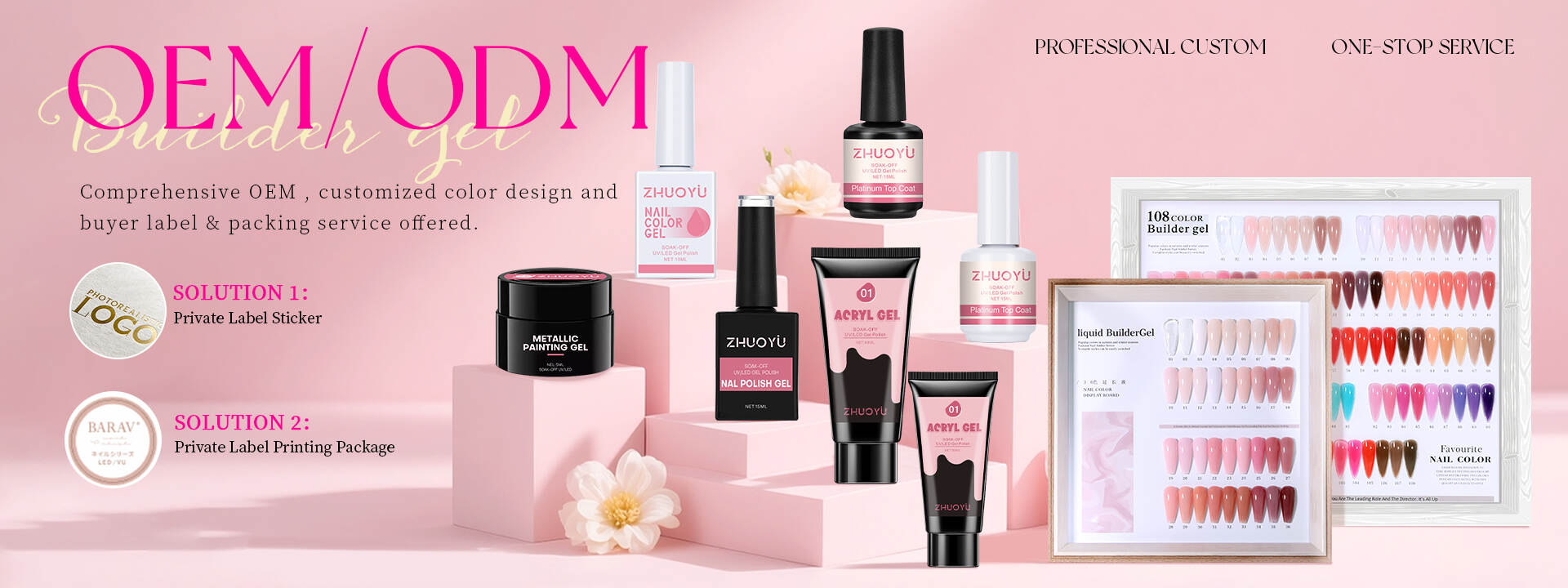 Builder gel Hard Gel HEMA-Free/TPO-Free Gel Cat Eye Gel Polish Top And Base Coat