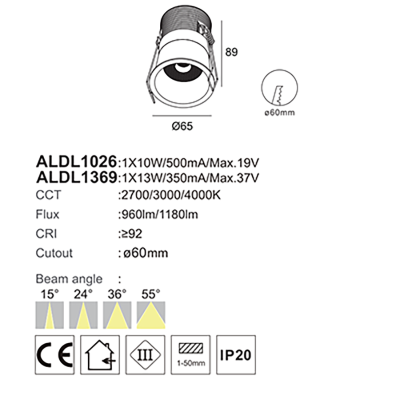 dimmable downlights