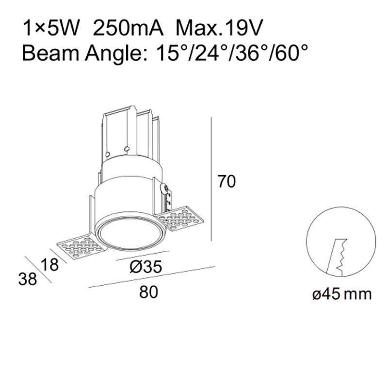 trimless downlights