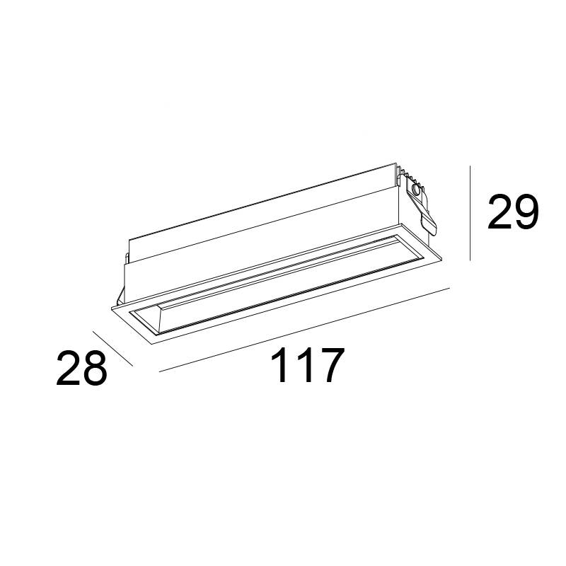 recessed wall washer