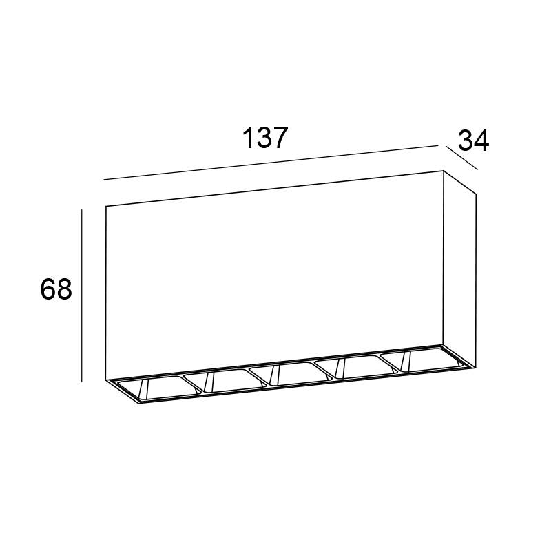 surface mounted square downlight