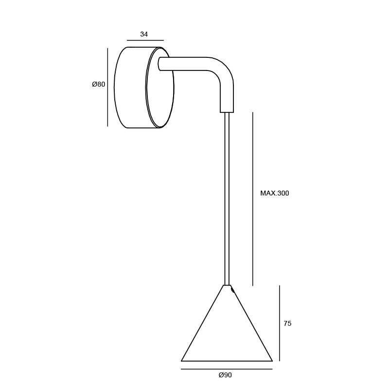 wall mounted pendant light