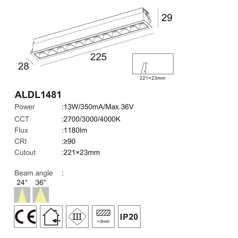 linear downlight