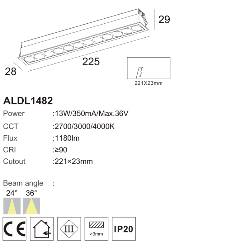 linear downlight