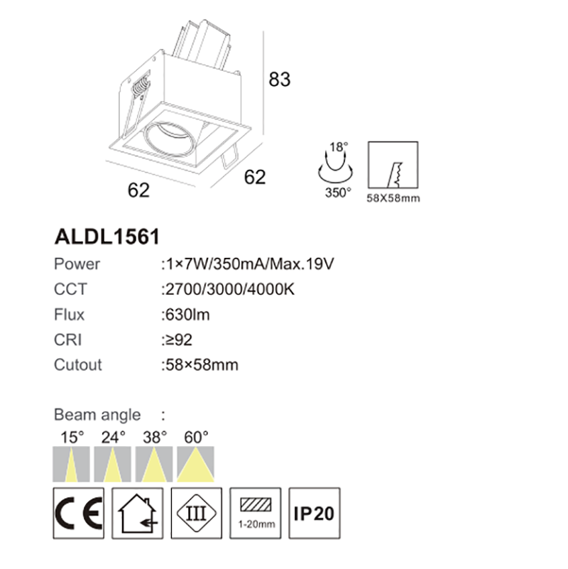 tiltable spotlight