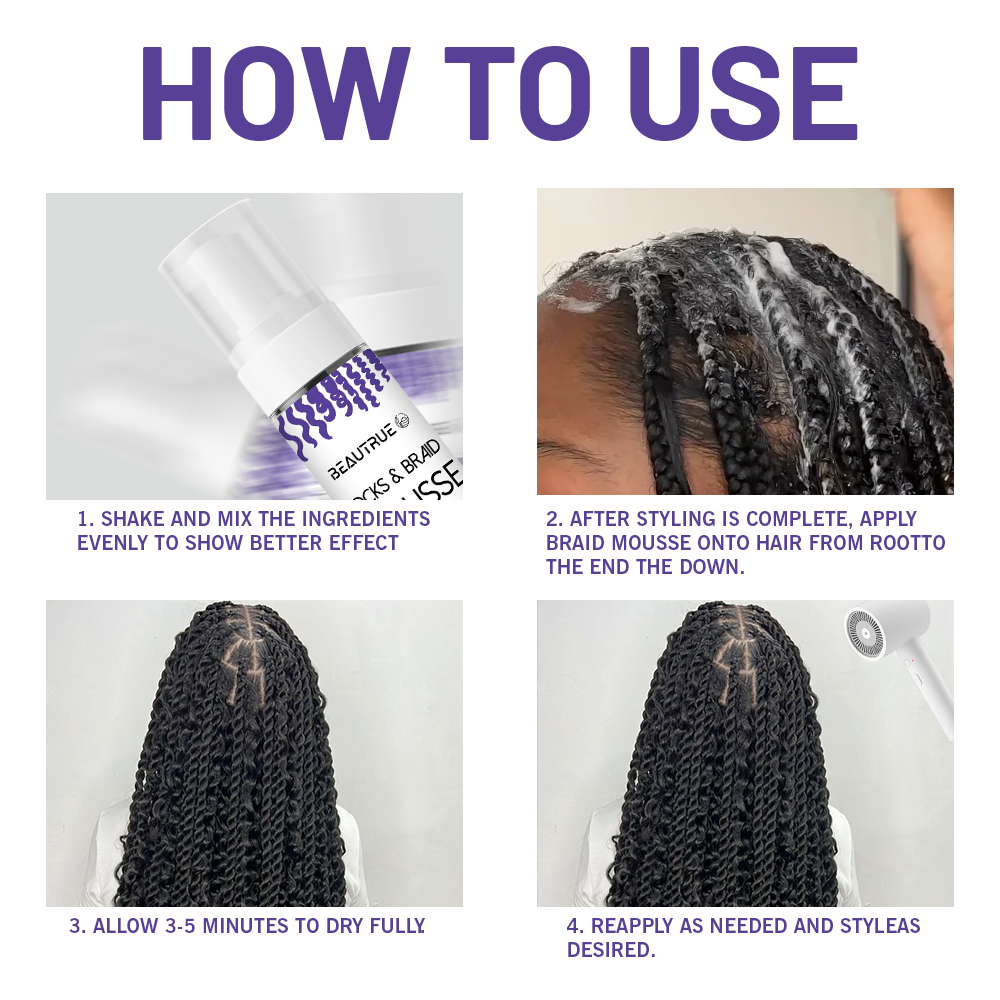 Locks Braid Foam;foam;mousse;hair mousse;hair foam;braid foam;long lasting mousse