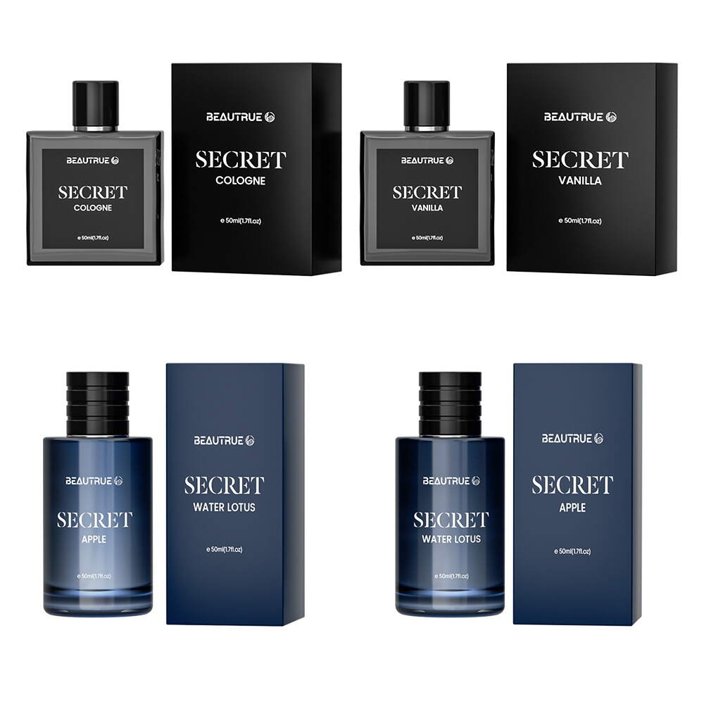 YOUR LOGO Men Perfume Gift Set Long Lasting Formula Aquatic Notes of Apple, Water Lotus, Cologne, Vanilla