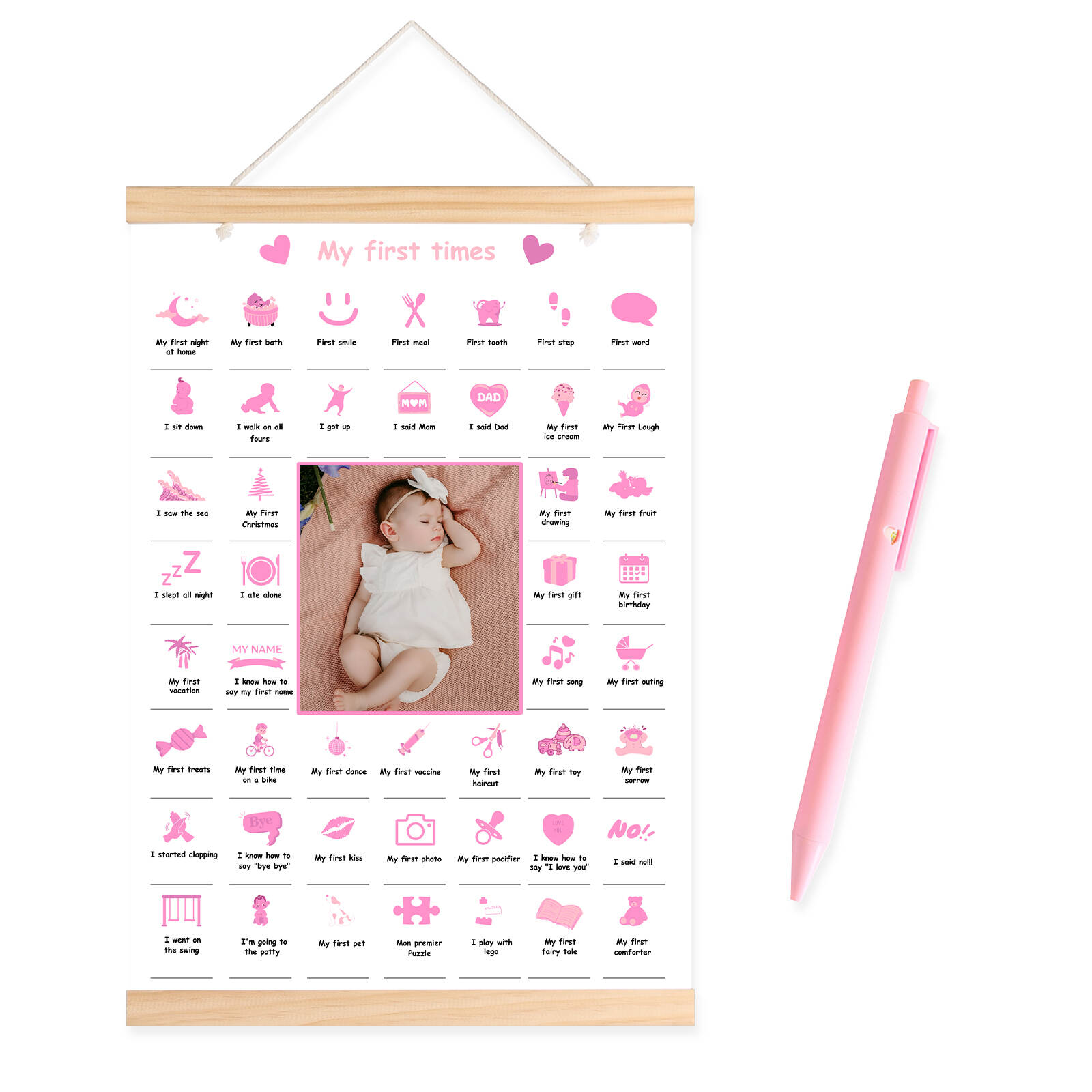 Baby shower gift Baby first time keepsake poster