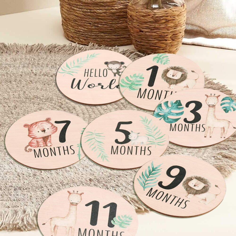 wooden discs;baby photo prop;gift for baby