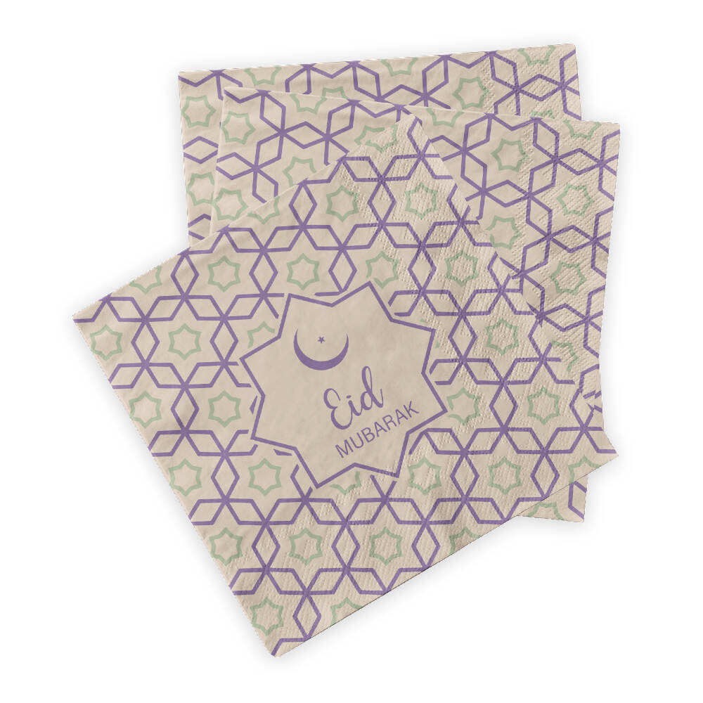 8pcs Eid Mubarak napkins