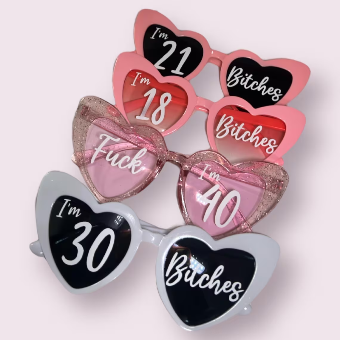 Bachelorette Party Bride Heart Sunglasses