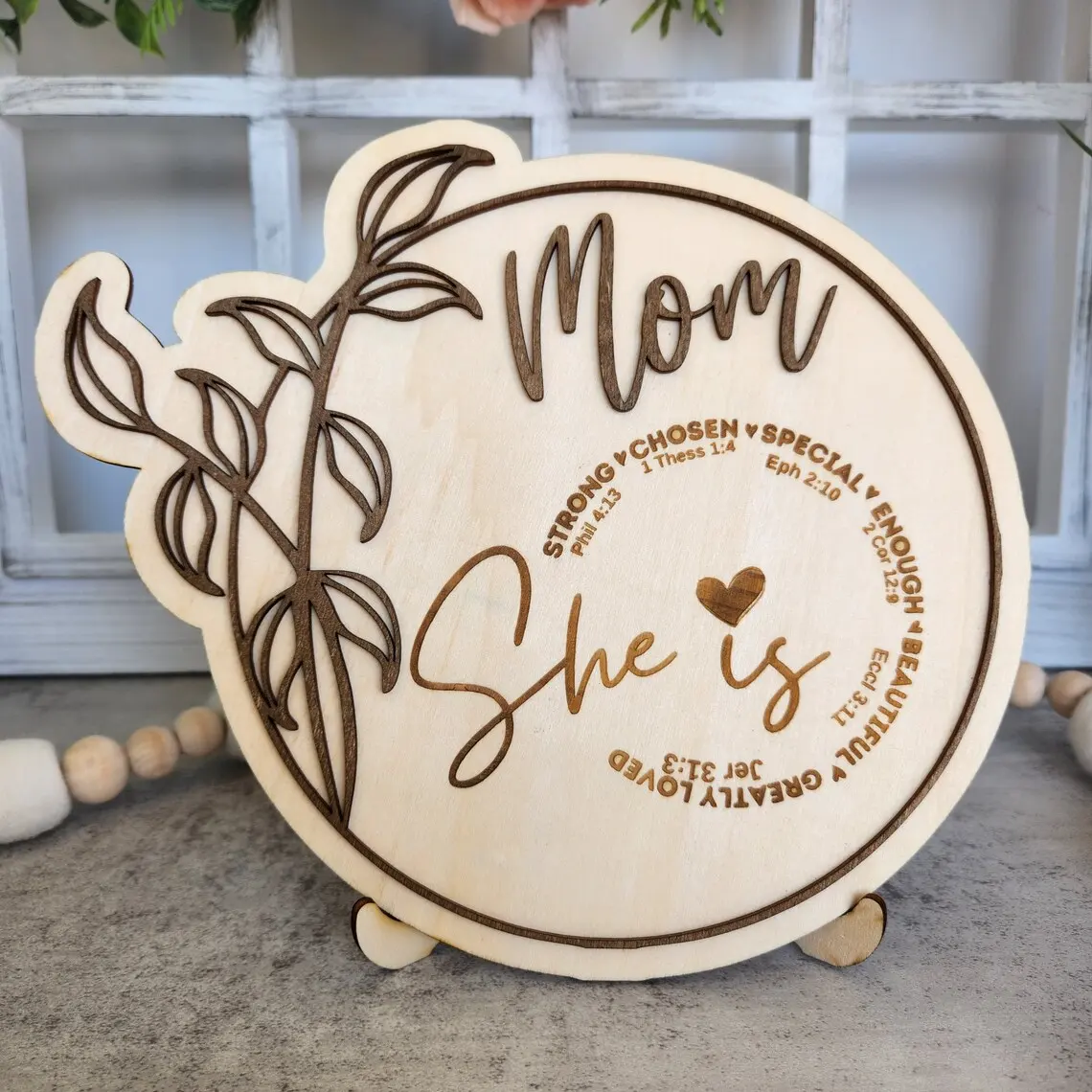 Wooden Christian Mother's Father's Day Gifts Biblical Handmade Signs