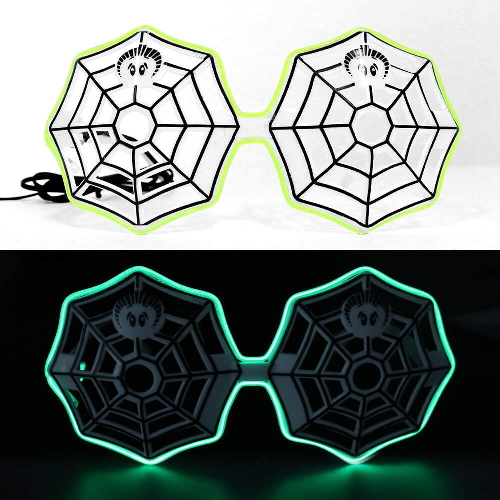 Halloween Party LED Spider Glasses