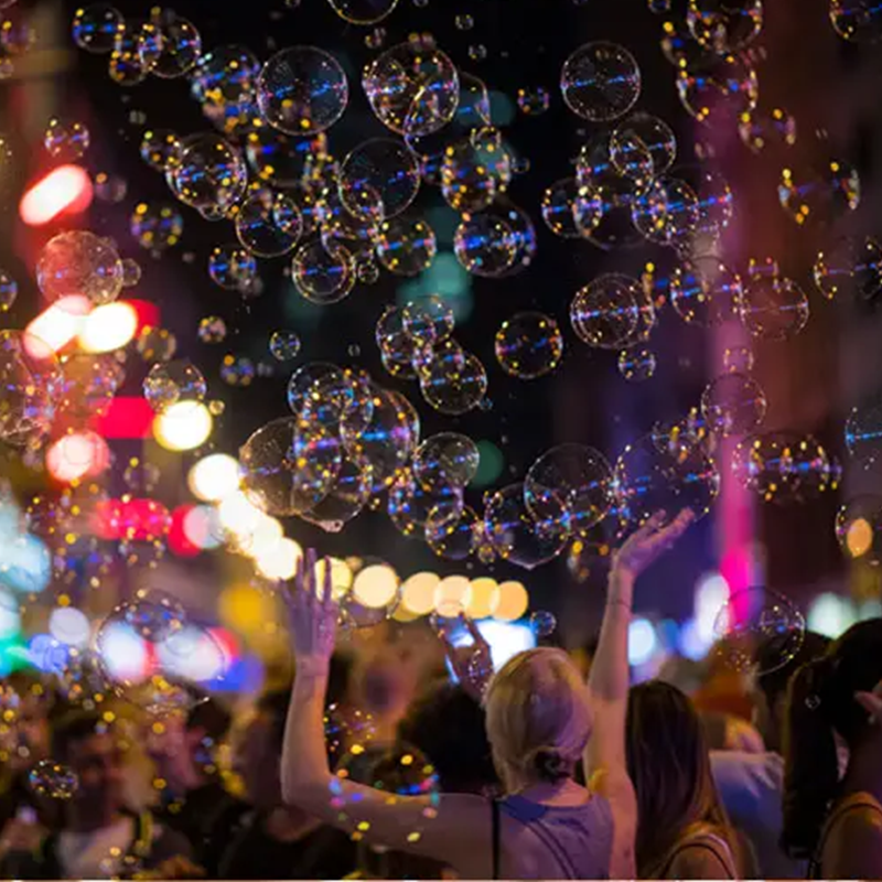 Large Bubble Machine,Professional Bubble Machime,Big Bubble Machine,LED Bubble Fog Machine,HS-B09 4-Wheel LED Smoke Bubble Machine Metal Body
