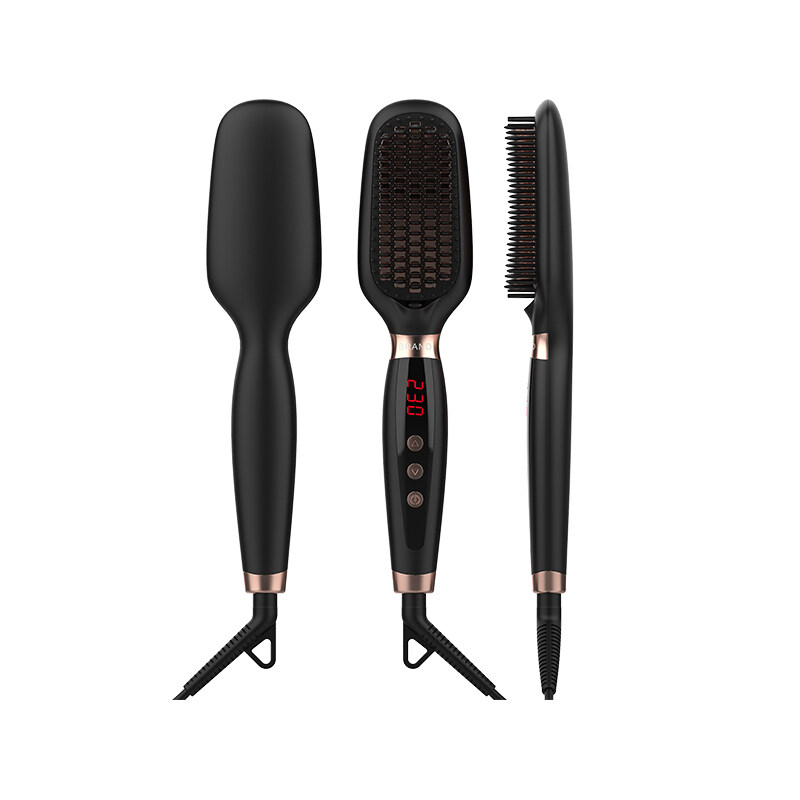 Led Digital Display Portable Professional Ionic Electric Hair Straightener Brush