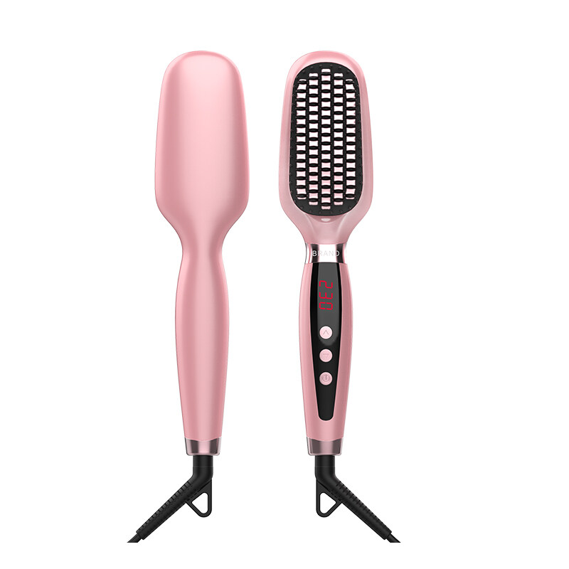 Professional Ionic Hair Straightener, Electric Hair Straightener Brush,Hair Straightener Brush Straightening Comb With Anti-Scald