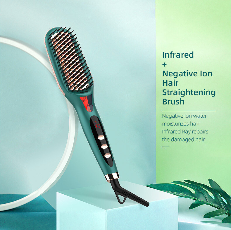 Ceramic Infrared Hair Straightener Professional Brush Supplier