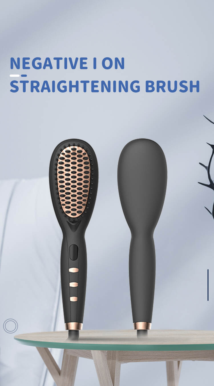 Silky Straight Ceramic Hair Straightening Brush Supplier