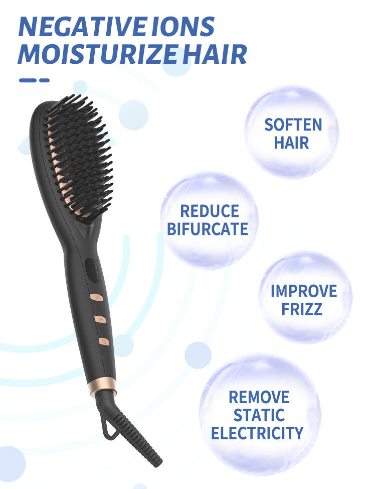 silky straight ceramic hair straightening brush