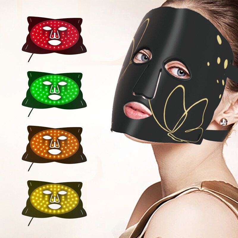 Electric Face LED light Therapy Facial Mask,OEM Beauty Equipment Factory