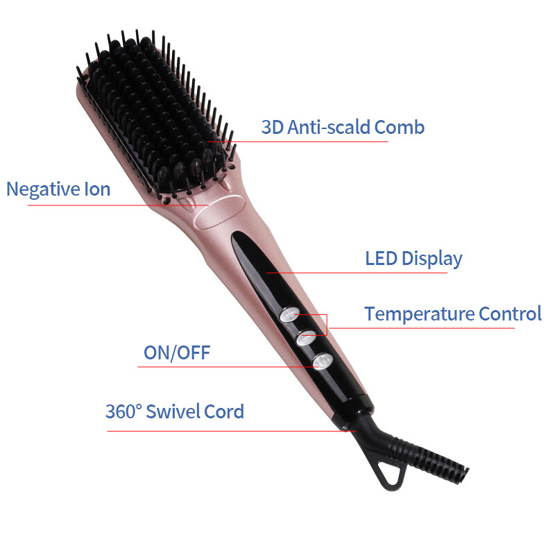 Мини-портативная керамическая кисточка для выпрямления волос, производитель многофункциональных выпрямителей, многофункциональный завод по выпрямлению волос.