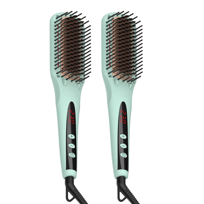 Automatischer Infrarot -Haarbürstenglätter, tragbarer elektrischer ionischer heißer Haarbürste, professionell 2 in 1 Haarglätter Hersteller