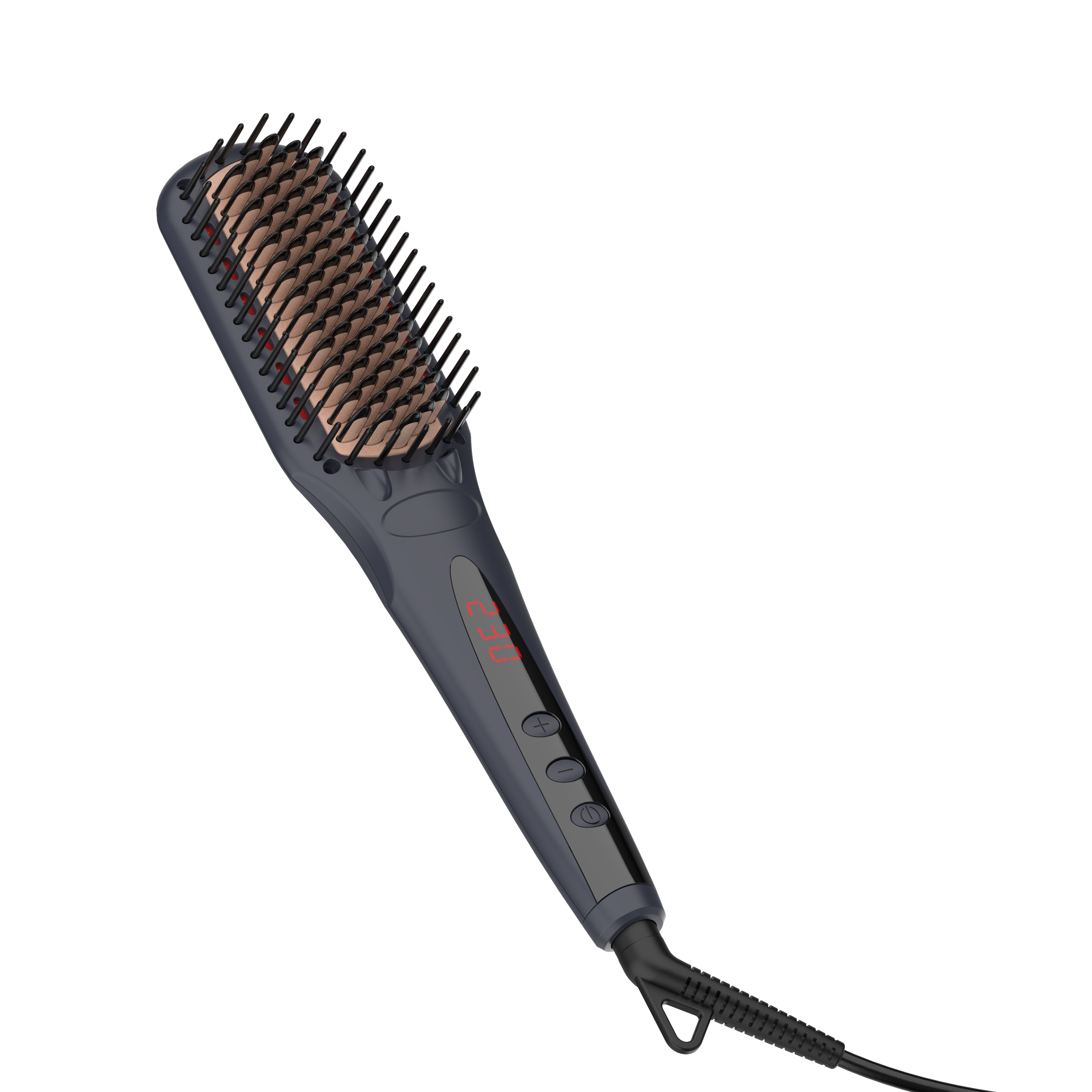 Arrendedor de cepillo para cabello infrarrojo automático, cepillo para el cabello caliente iónico eléctrico portátil, profesional 2 en 1 alisador de cabello