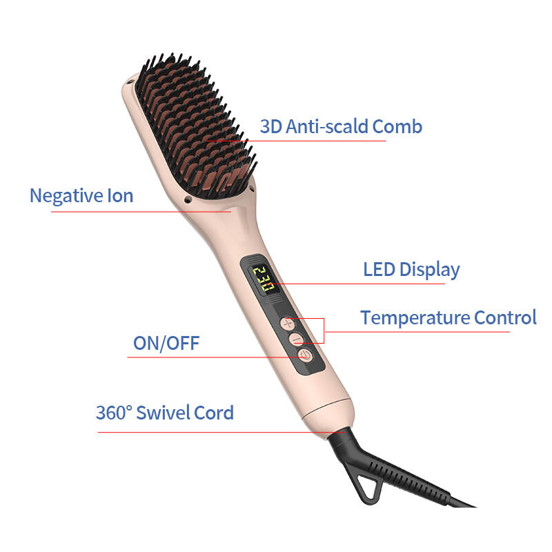 Fabricant de lisser les lisseurs en céramique, Chine Hair Saiderener Brush, China LCD Hair Sdrening Bross, China Mini Hair Saiderener