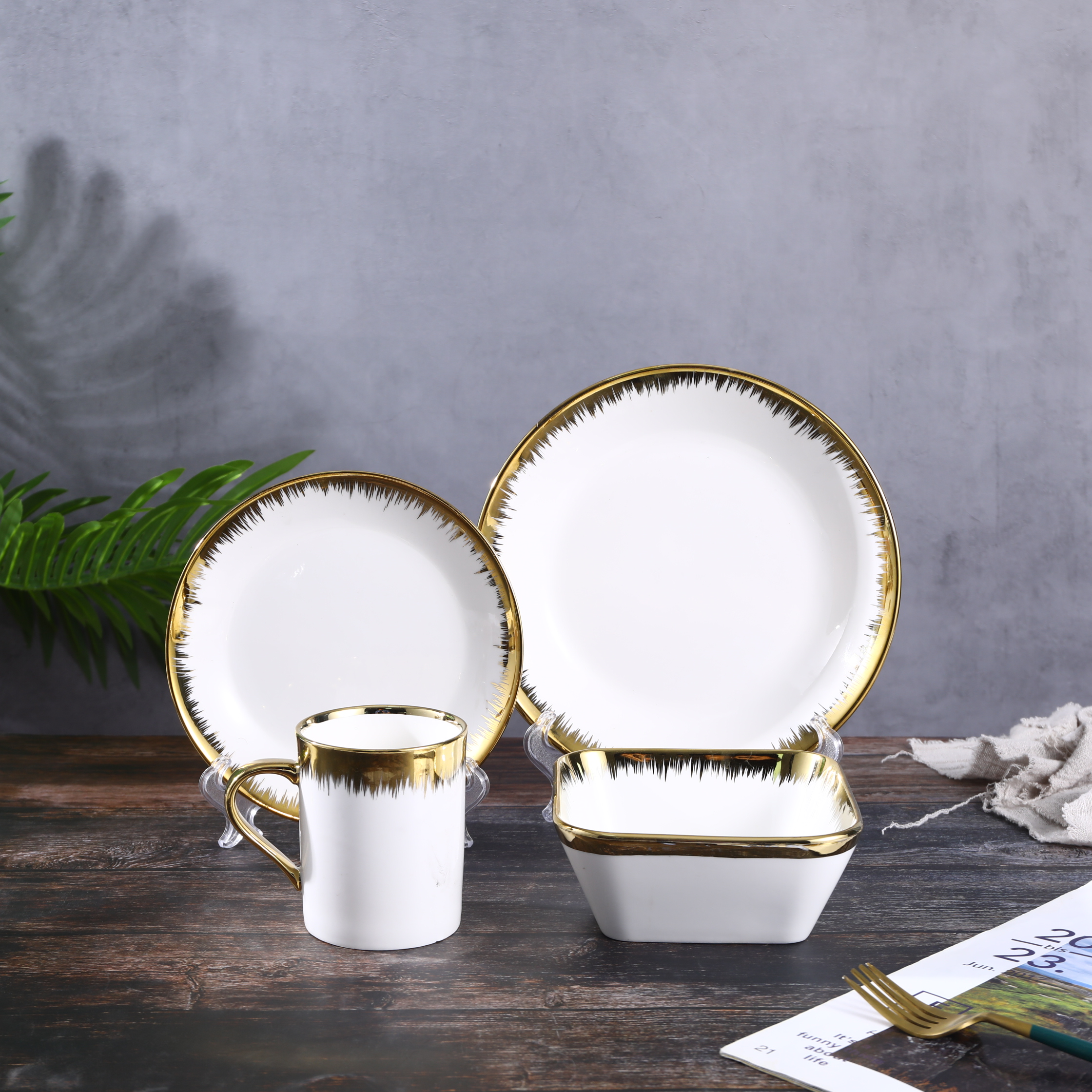 modern design dinnerware sets, gold rimmed china dinnerware, wholesale dinnerware supplier