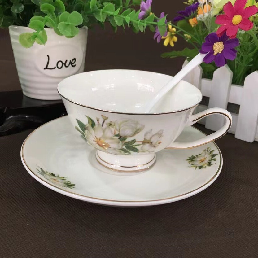 european style coffee cups, gold coffee cup set, tea cup and saucer teapot set, wholesale tea cup and saucer sets