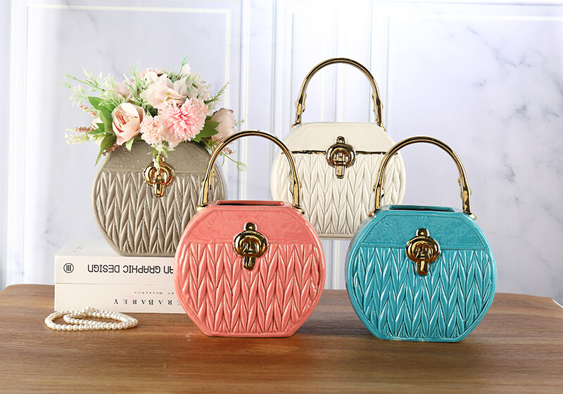 Unique Ceramic Handbag Vases for Distributors