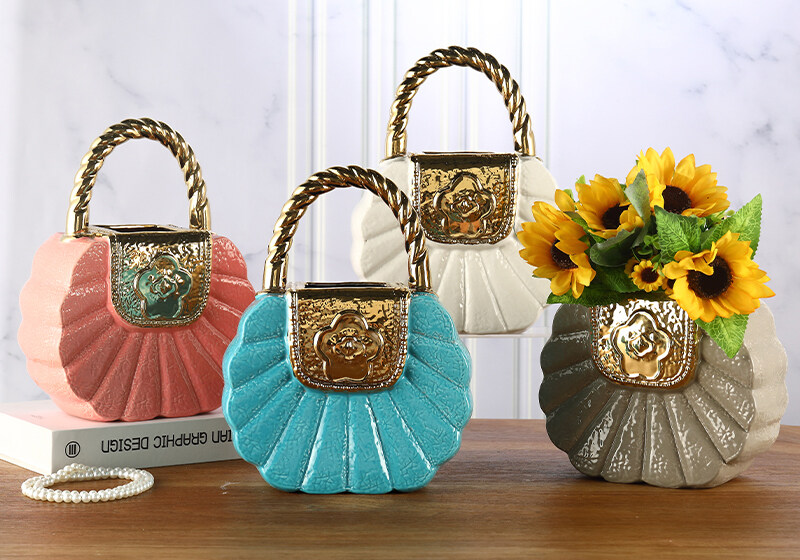 Explore the Elegance of Ceramic Purse Vases for Wholesale