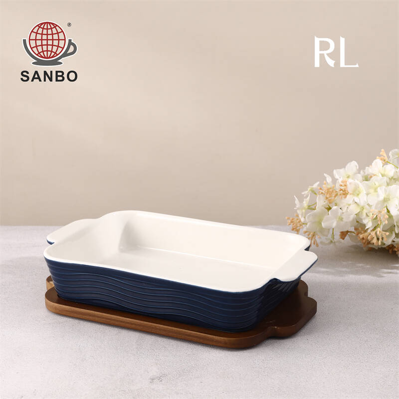 ceramic casserole dish with lid, ceramic rectangular dish, square baking tray