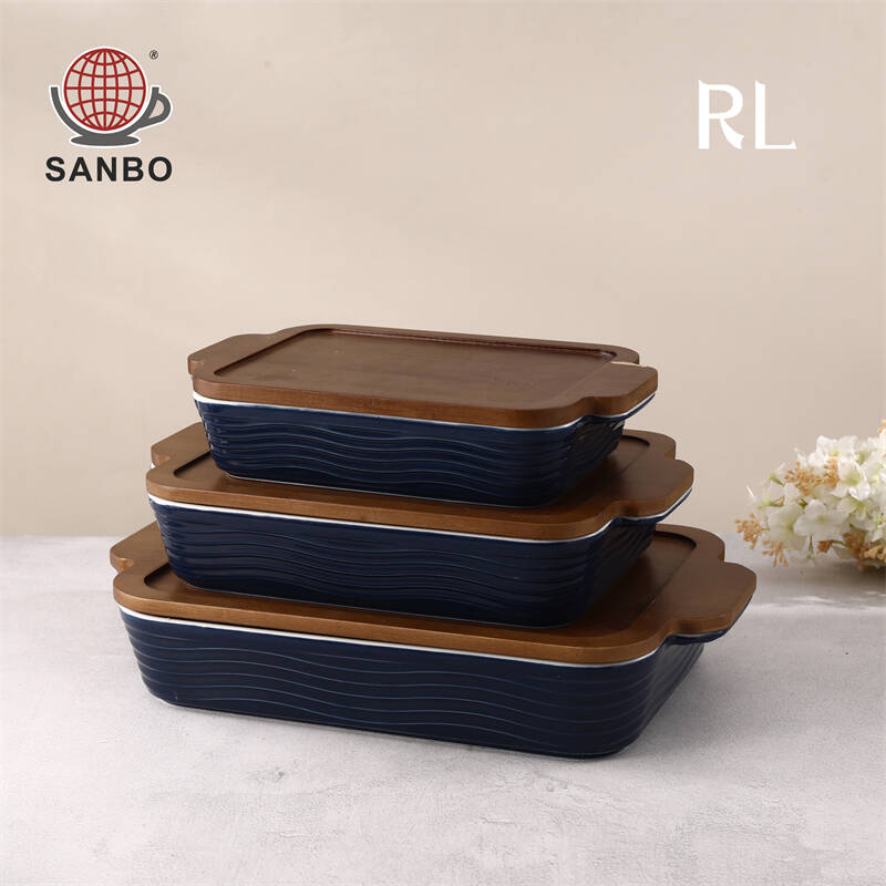 ceramic casserole dish with lid, ceramic rectangular dish, square baking tray