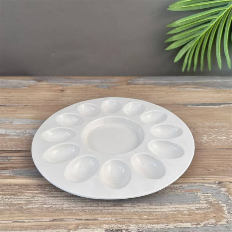 ceramic deviled egg tray, deviled egg serving platter, egg plate