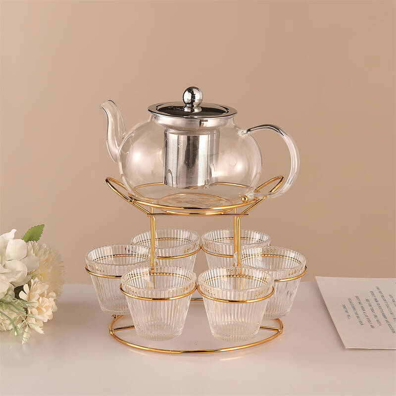 glass tea pot set, glass teapot and cup set, traditional tea set