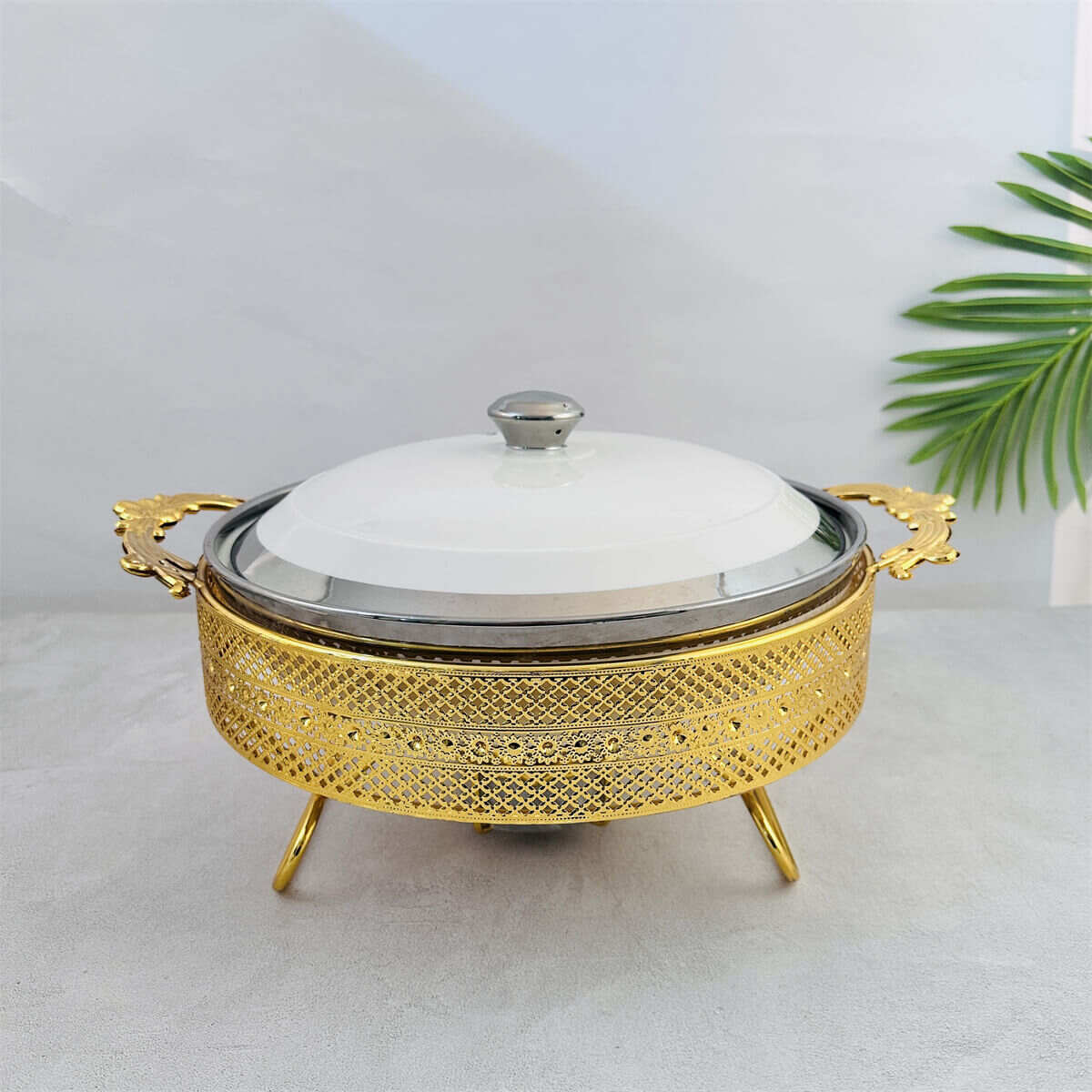 white ceramic chafing dish, ceramic warmer chafing dish, ceramic casserole