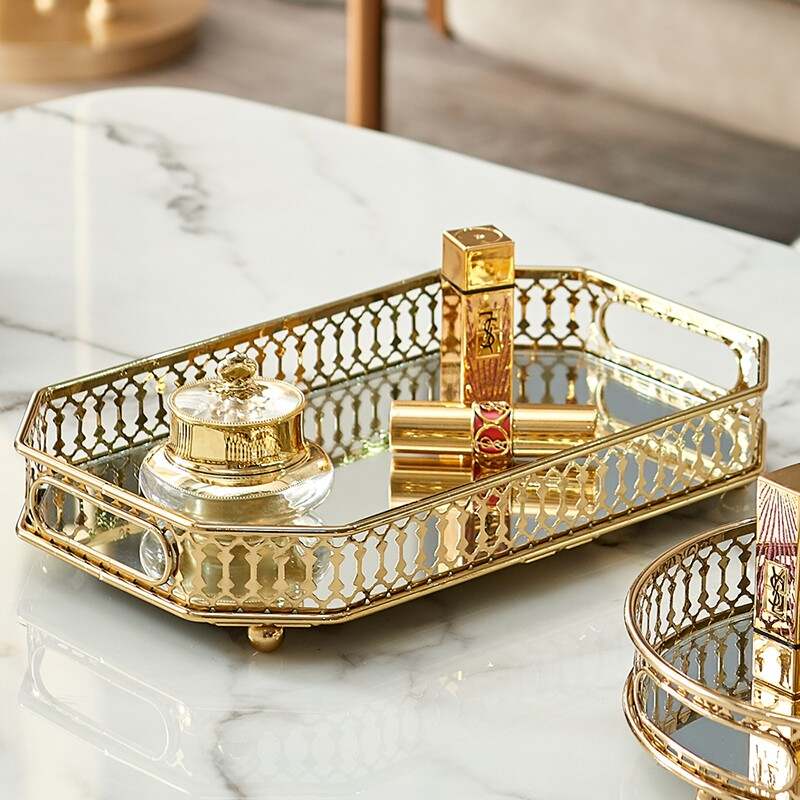 gold mirror tray, mirrored bar tray, tray