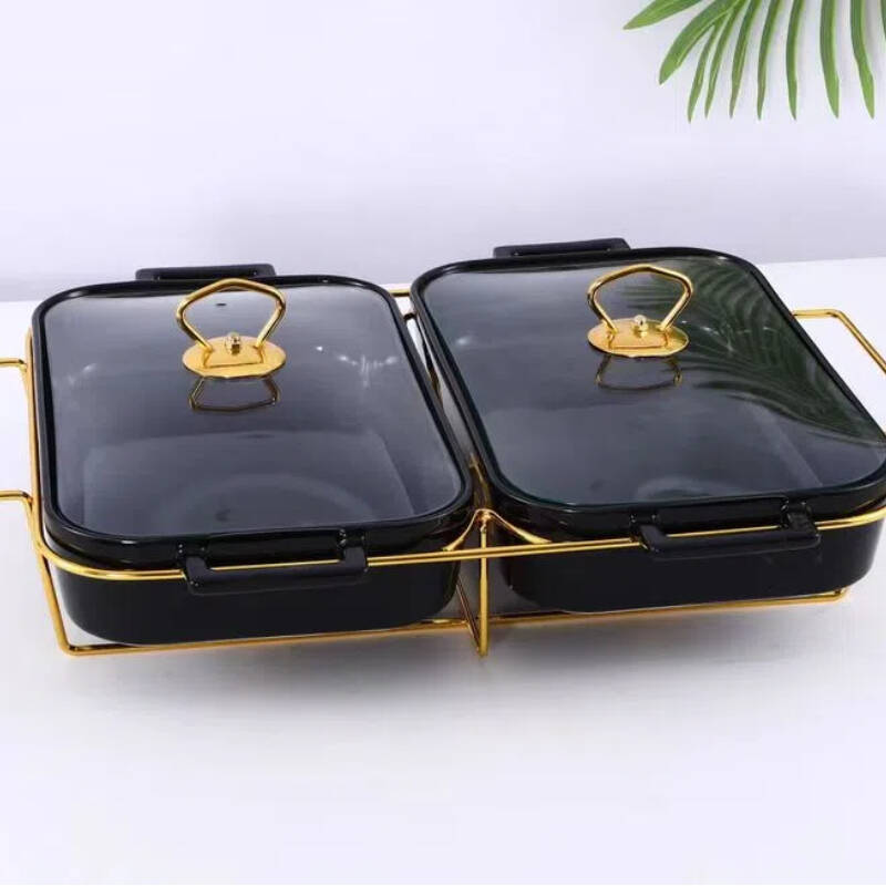 cooking trays for oven, Ceramic baking tray with covered metal frame ,Casserole Dishes for Oven