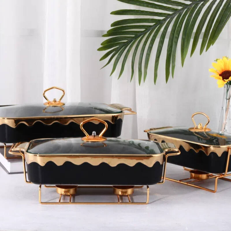 Deluxe Casserole with Metal Stand，Casserole with lid and baking tray，Baking pan wholesale high quality